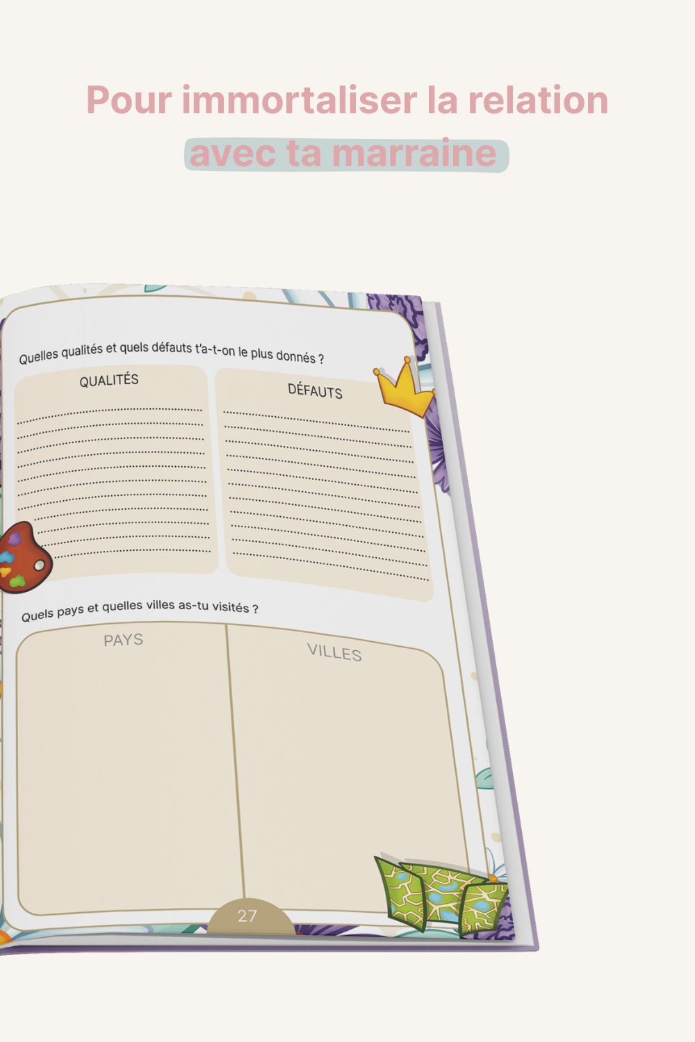 Photo d'une page du livre "Marraine, Dis-moi tout"