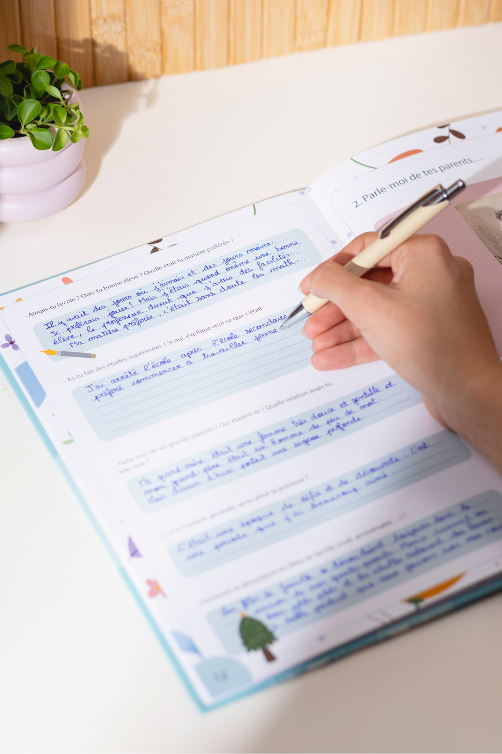 remplissage du livre grand-mère dis-moi tout