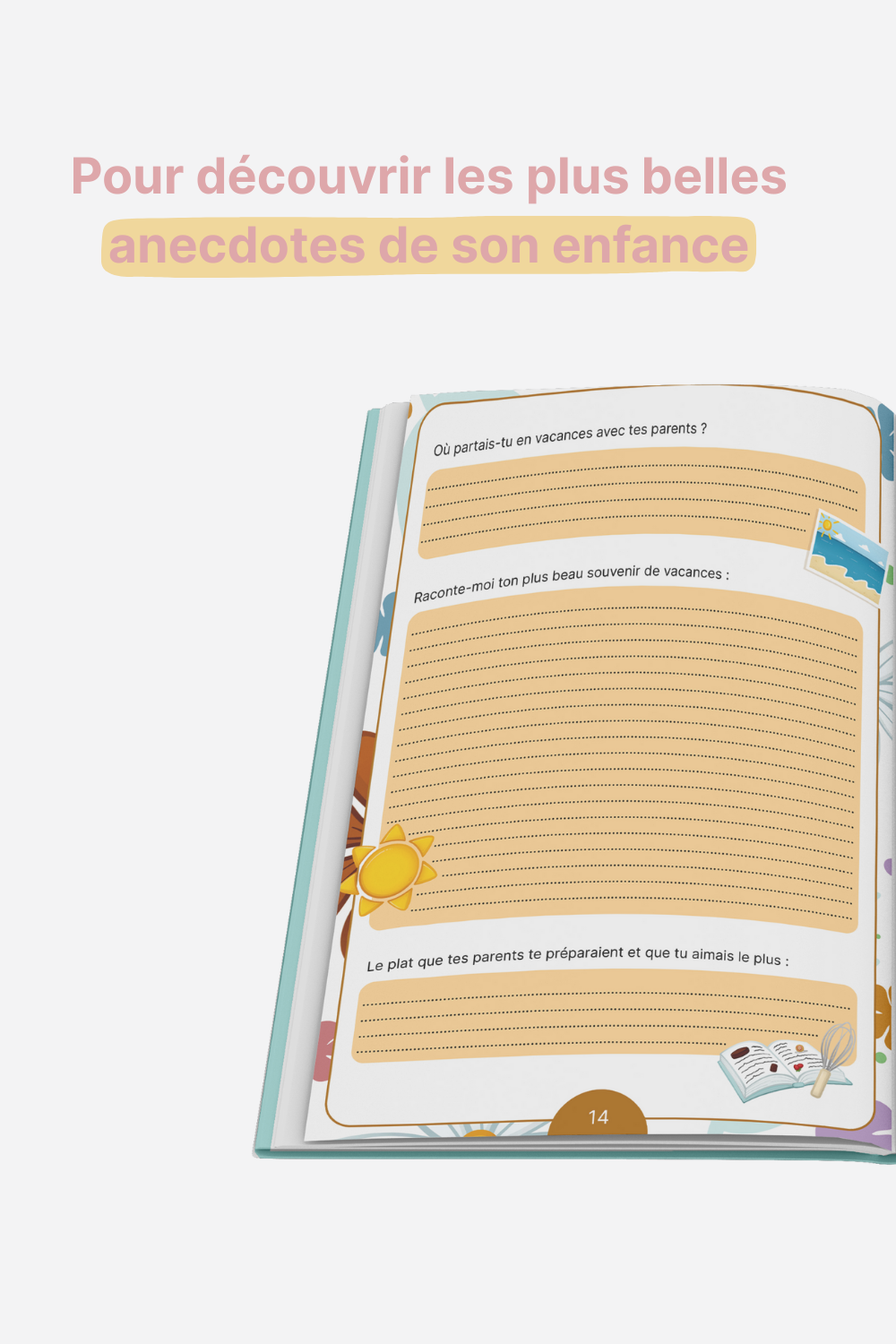 livre ouvert à questions pour grand-mère