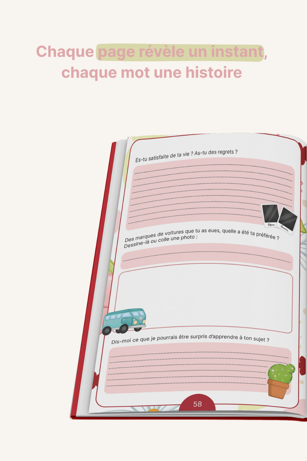 livre Maman, dis moi tout page ouverte