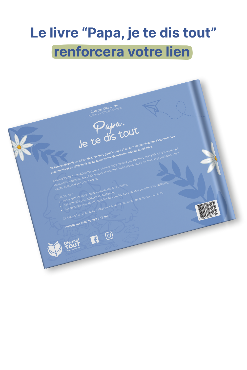 Livre papa, je te dis tout vu sur le 4 ème de couverture