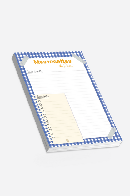 Bloc-notes “Mes recettes de papa”