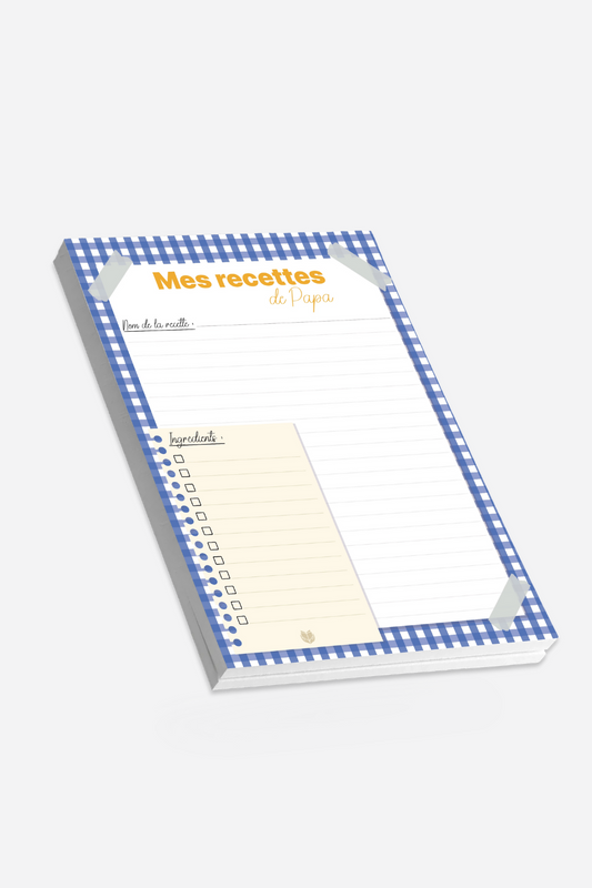 Bloc-notes “Mes recettes de papa”