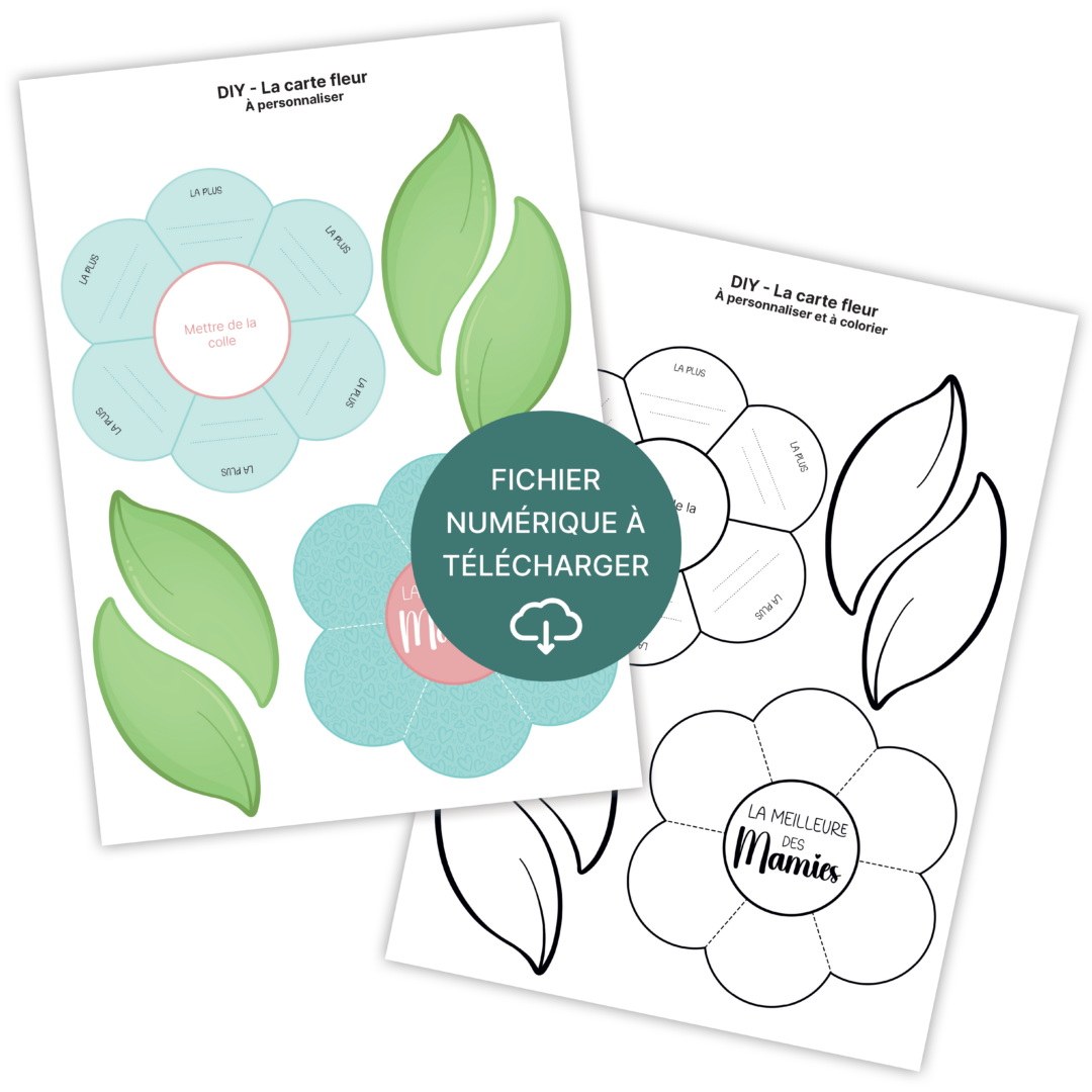 Carte DIY spéciale fête des grands-mères - À télécharger & imprimer