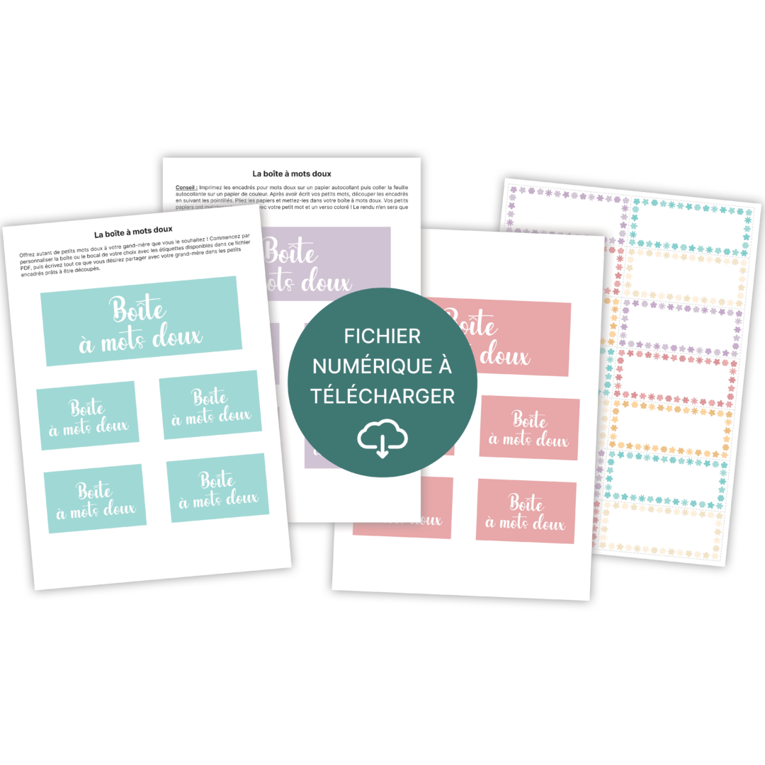 La boîte à mots doux spéciale grand-mère - À télécharger & imprimer