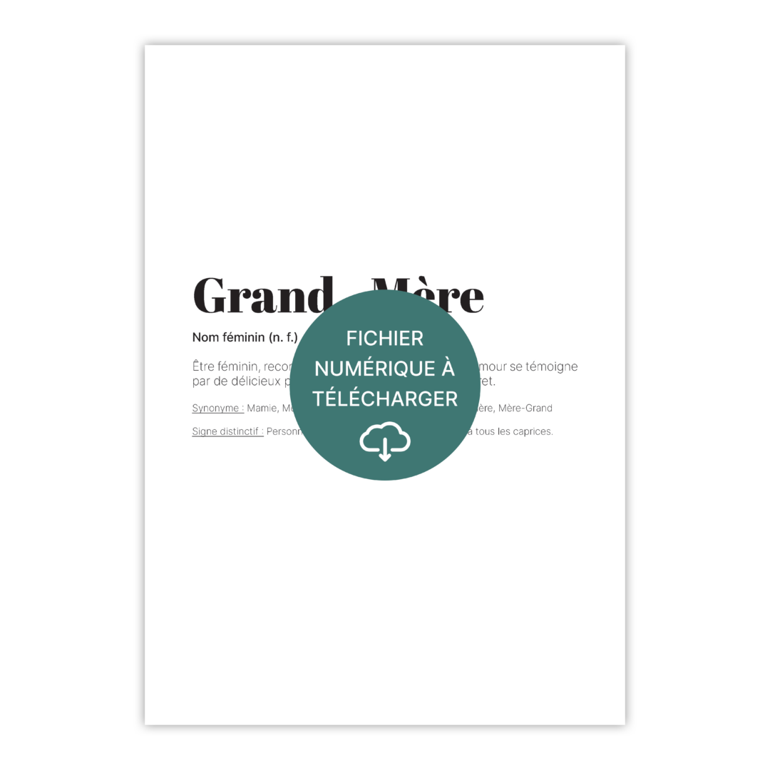 Affiches cadeau mamie - À télécharger & imprimer