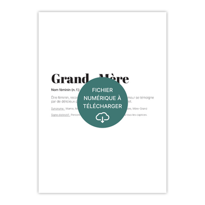 Affiches cadeau mamie - À télécharger & imprimer