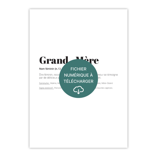 Affiches cadeau mamie - À télécharger & imprimer