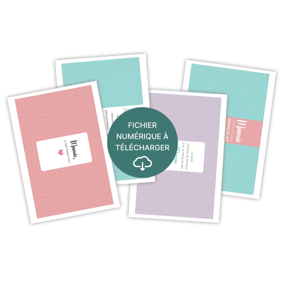 Emballage chocolat spécial grands-mères - À télécharger & imprimer