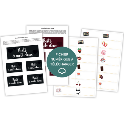 La boîte à mots doux pour les amoureux - À télécharger & imprimer