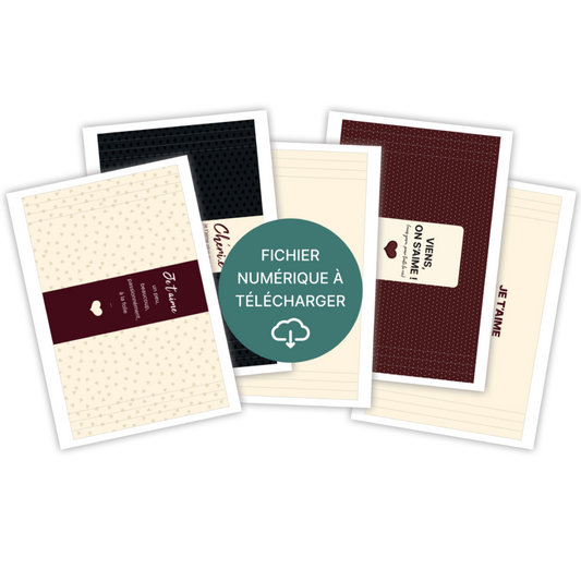 Emballage chocolat pour les amoureux - À télécharger & imprimer