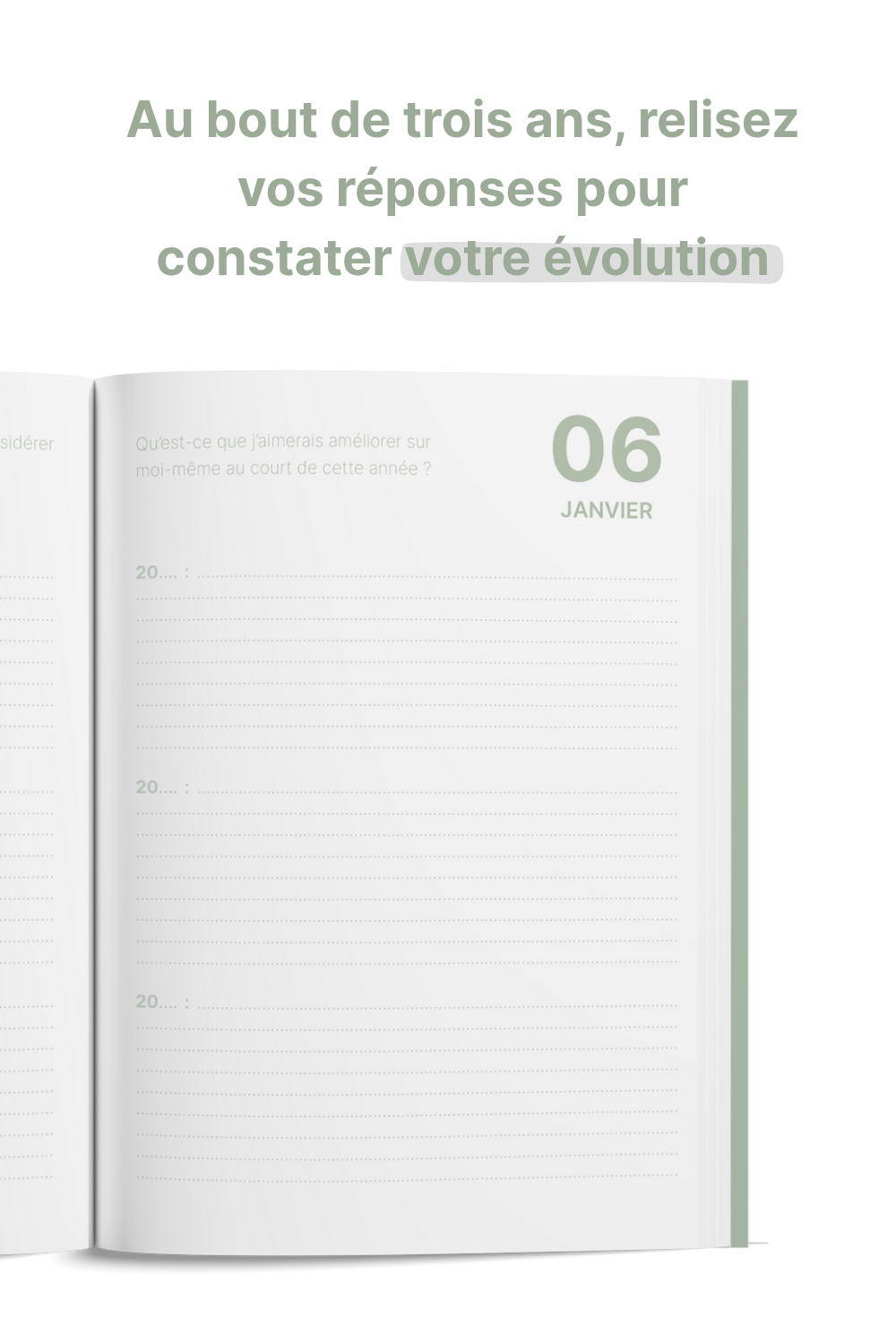 page ouverte mon journal trois ans