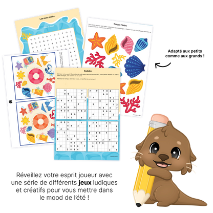 KIT À IMPRIMER - ÉTÉ  - Souvenir créatif, DIY, cartes et jeux
