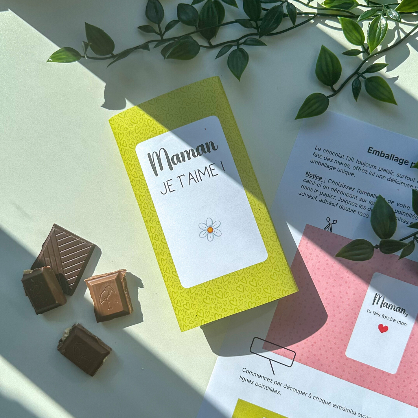 Emballage tablette chocolat spécial maman - À télécharger & imprimer