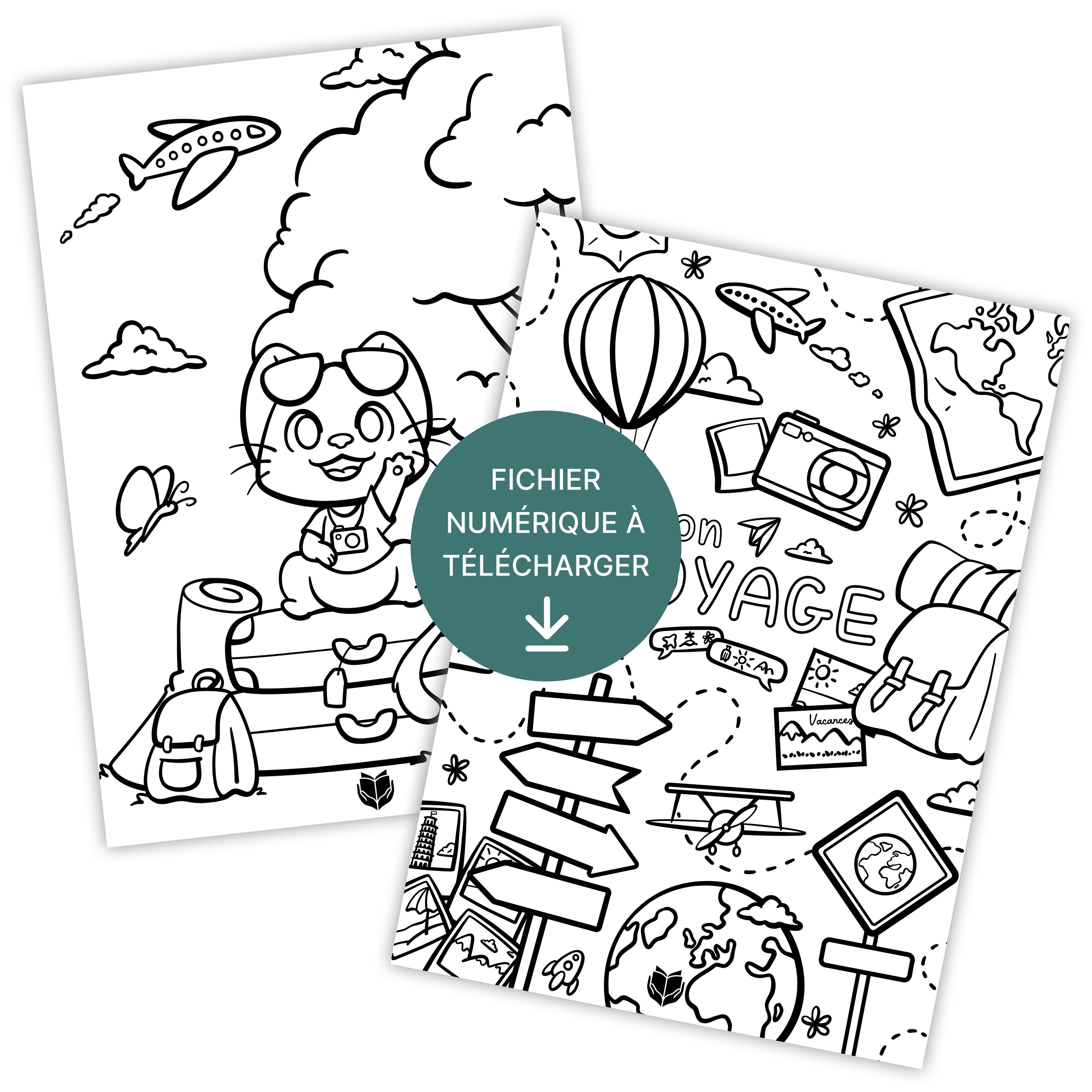 Coloriage voyage - À télécharger & imprimer