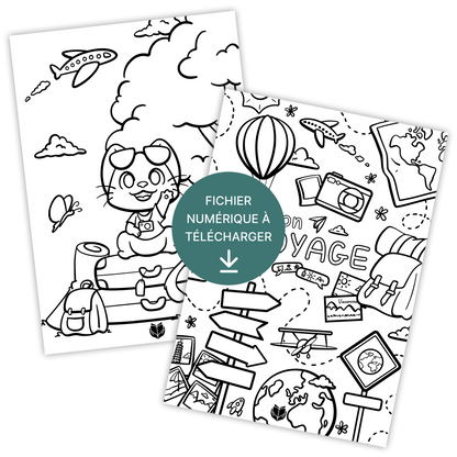 Coloriage voyage - À télécharger & imprimer