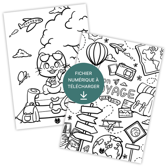 Coloriage voyage - À télécharger & imprimer