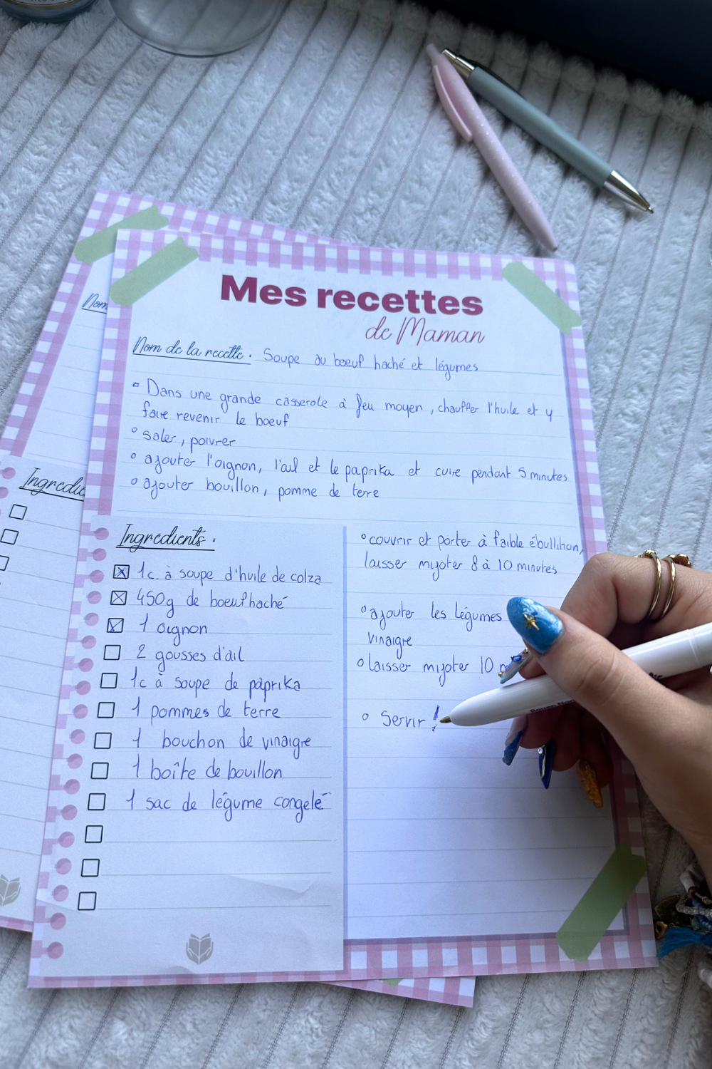 Bloc-notes “Mes recettes de Maman”