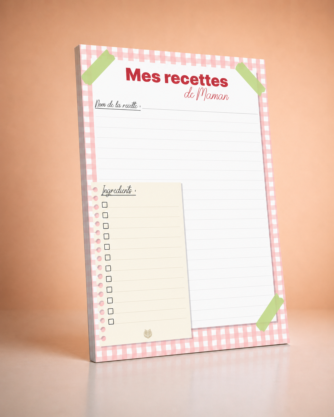 Bloc-notes “Mes recettes de Maman”