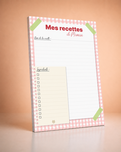 Bloc-notes “Mes recettes de Maman”