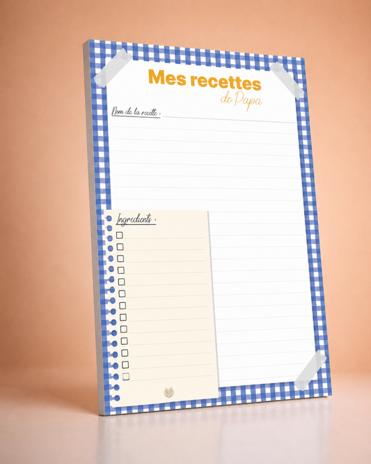 Bloc-notes “Mes recettes de papa”